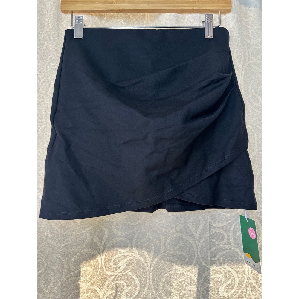 Halara Black‎ Ruched Tennis Skirt Athletic Shorts Built-in Skort Women's Small